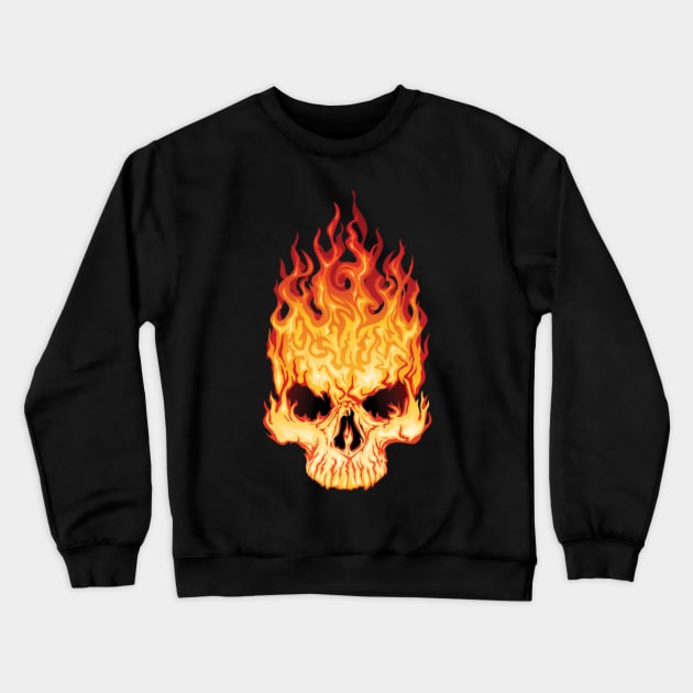 Fire skull Crewneck Sweatshirt by VRXPlums